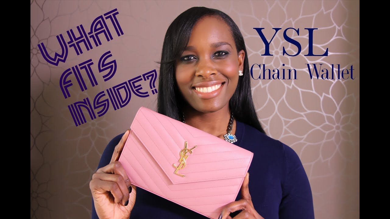 What fits Inside Monogram Saint Laurent Chain Wallet | YSL WOC - YouTube