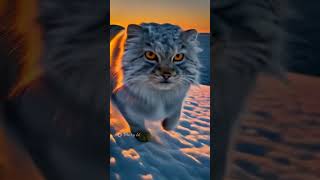 You Rarely See a Pallas Cat Like This… Running at Sunrise #movie #CryoWild #wildlife #cinematic