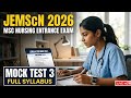 JEMScN 2026 | Mock Test 3 | MSc Nursing Entrance Exam Preparation | Full Syllabus Practice