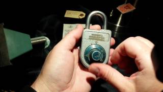 (28) Sargent and Greenleaf 8088 dial combination padlock combo change