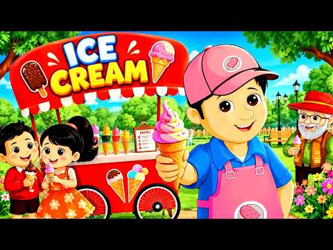 Ice Cream Wala | आइस क्रीम वाला | Hindi Rhymes For Children | Balgeet In Hindi | Riya Rhymes