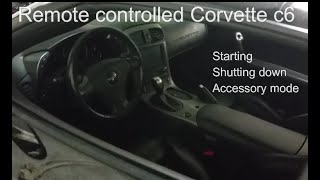 Corvette C6 Custom Build Remote Start And Off