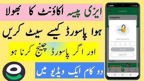How to reset easypaisa account pin | Easypaisa pin code forgotten | Easypaisa password reset change