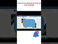 How to create certificate in MS Word #short #viral #msword