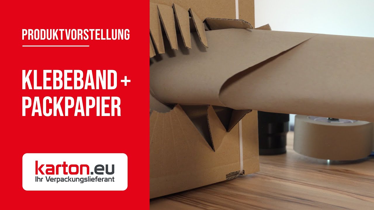 Klebeband und Packpapier | Produktvorstellung | karton.eu