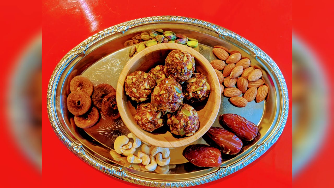 dry fruits and dates laddu Indian sweet Recipe(Sugarless,No jaggery