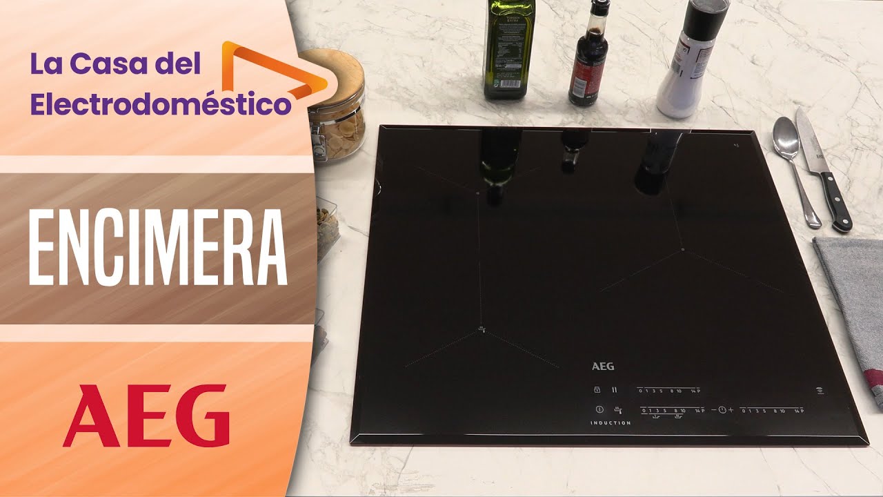 🌡AEG ENCIMERA de INDUCCIÓN IAE63431FB - Color negro, 3 zonas, biselada, 7350W.