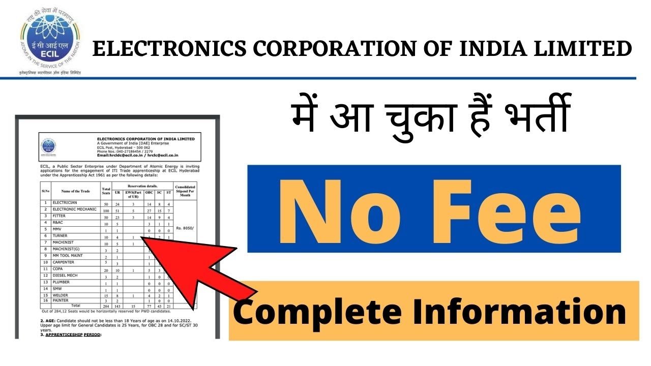 ELECTRONICS CORPORATION OF INDIA LIMITED में चुका हैं भर्ती || New Sarkari Job 2022