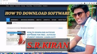 HOW_TO_DOWNLOAD_AUTOCAD_FREE_STUDENT_VERSION || @ S.R.Kiran || screenshot 2
