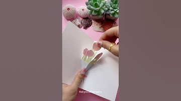 Easy Idea for Pop-Up Love Card 🌷💕 #shorts #halyncalligraphy #diy