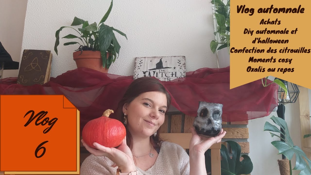 Vlog automnale : achats, diy, déco, citrouilles d'halloween, lecture, oxalis au repos,....