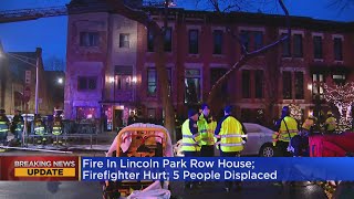 Firefighter Injured, 5 people Displaced After Fire In Row House In Lincoln Park