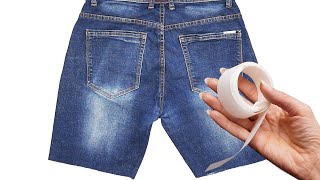 Clever sewing trick - how to shorten jeans without going to the tailor quickly!