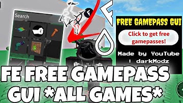 *FE* FREE GAMEPASS GUI SCRIPT *ALL GAMES* | HYDROGEN • FLUXUS!