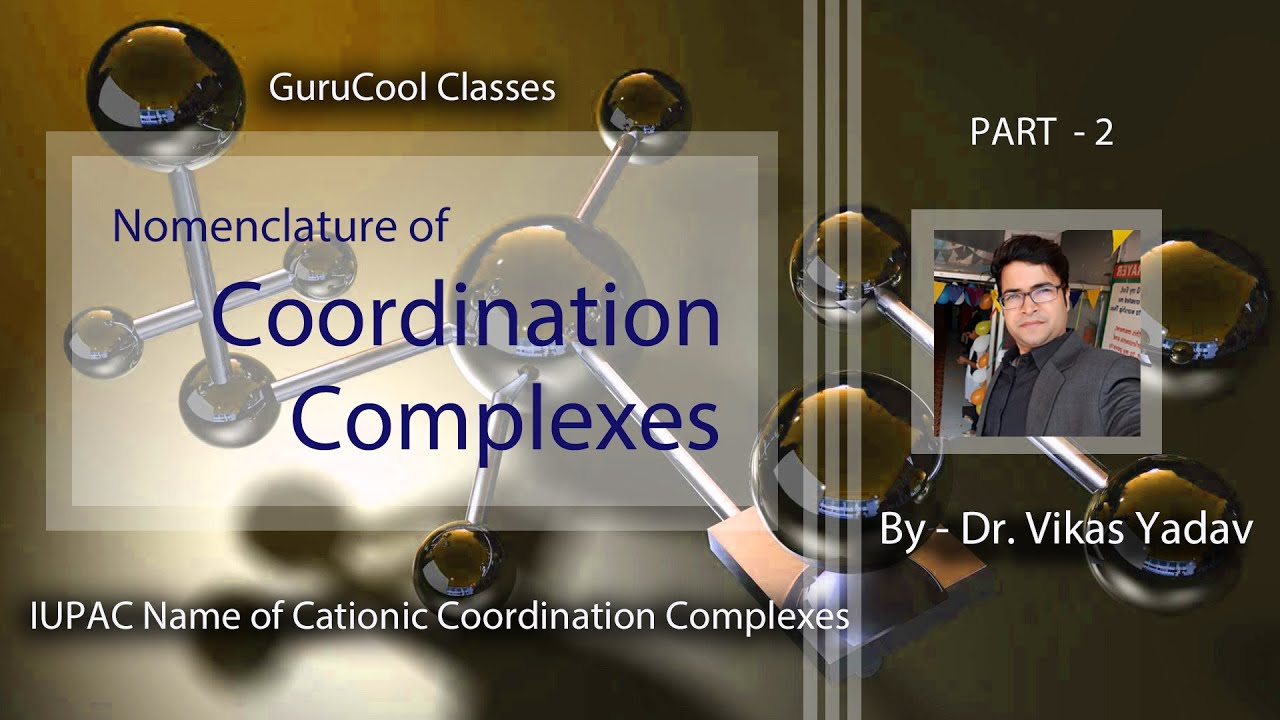 Nomenclature of Cationic Coordination Complexes - By Dr. Vikas Yadav ...