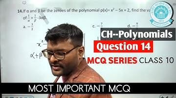 If α and β be the zeroes of the polynomial p(x)= x2 – 5x + 2, find the value of 1/α + 1/β -3αβ.a. -