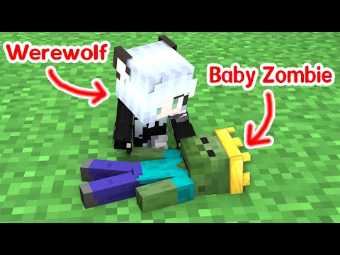 Monster School : BABY ZOMBIE PRINCE and Werewolf - Minecraft Animation