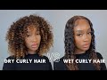 How To: Wet Hair Look or Big Curly Hair | Ombre Shag Wig Ft. AliPearl Hair