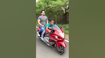 kisi ko CHOTA nahi samjhna 😎#farazstuntrider #superbikes #bikers #hayabusa