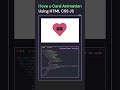 I Love You Card Animation CSS 🤌✨ | Prove Your Coding Skills 💛 #FliQ