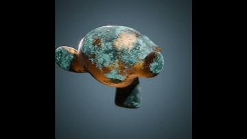 Procedural Bronze Patina #Blender #Shaders #Eevee