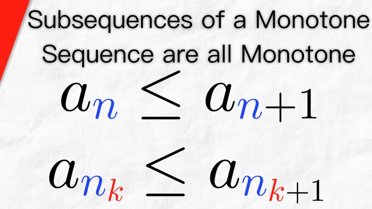 Proof monotone sequence has monotone subsequences real analysis