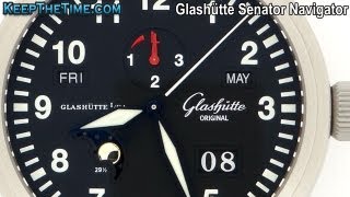 GLASHUTTE ORIGINAL Senator Navigator Perpetual Calendar Watch (HD Video Review)