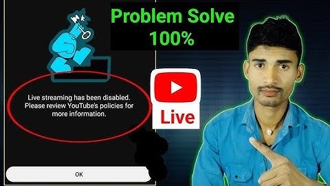 😭 Live streaming has been disabled. Please review YouTube