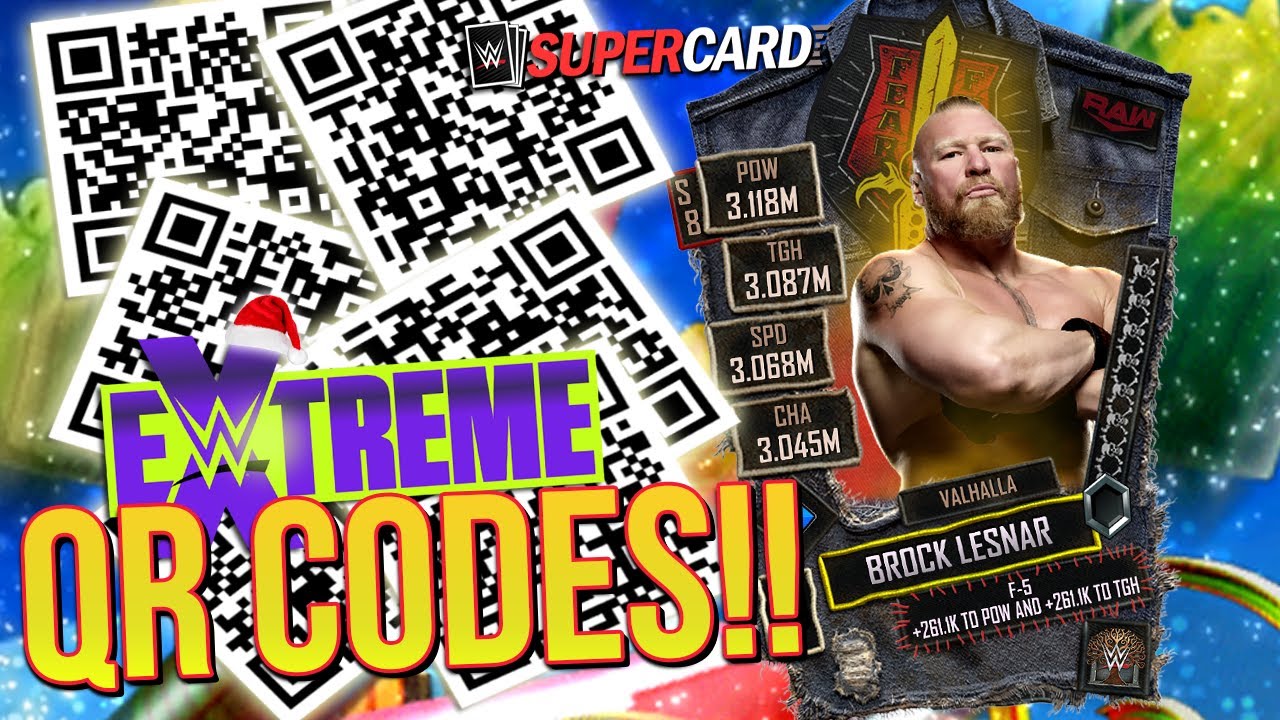 ALL WWE SUPERCARD QR CODES!! EXCLUSIVE EXTREME CARD REVEAL!! YouTube