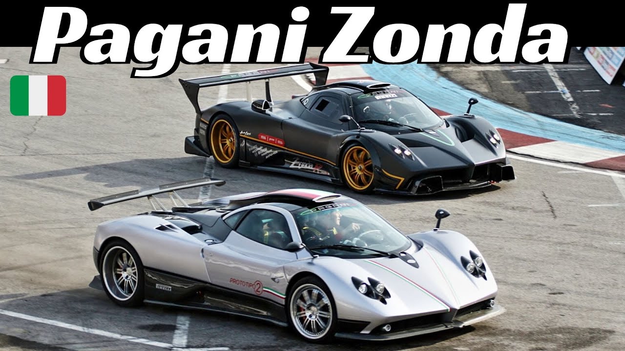 Pagani Zonda R on track AMG V12 Naturally Aspirated Engine sound Bologna Motor Show 2009