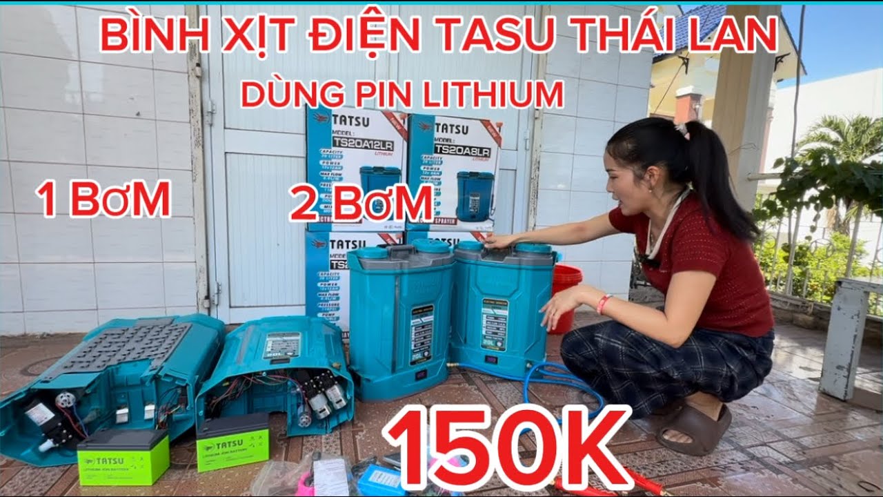 💥💥BÌNH XỊT ĐIỆN TASU THÁI LAN DÙNG PIN LITHIUM 1 BƠM 2 BƠM SIÊU CHẤT LƯỢNG,XỊT SIÊU MẠNH GIÁ SIÊU ÊM