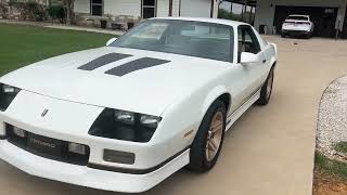 1986 Camaro Iroc-Z White with Gold Documented 83k walk around video