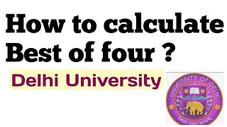 How to calculate Best of four?