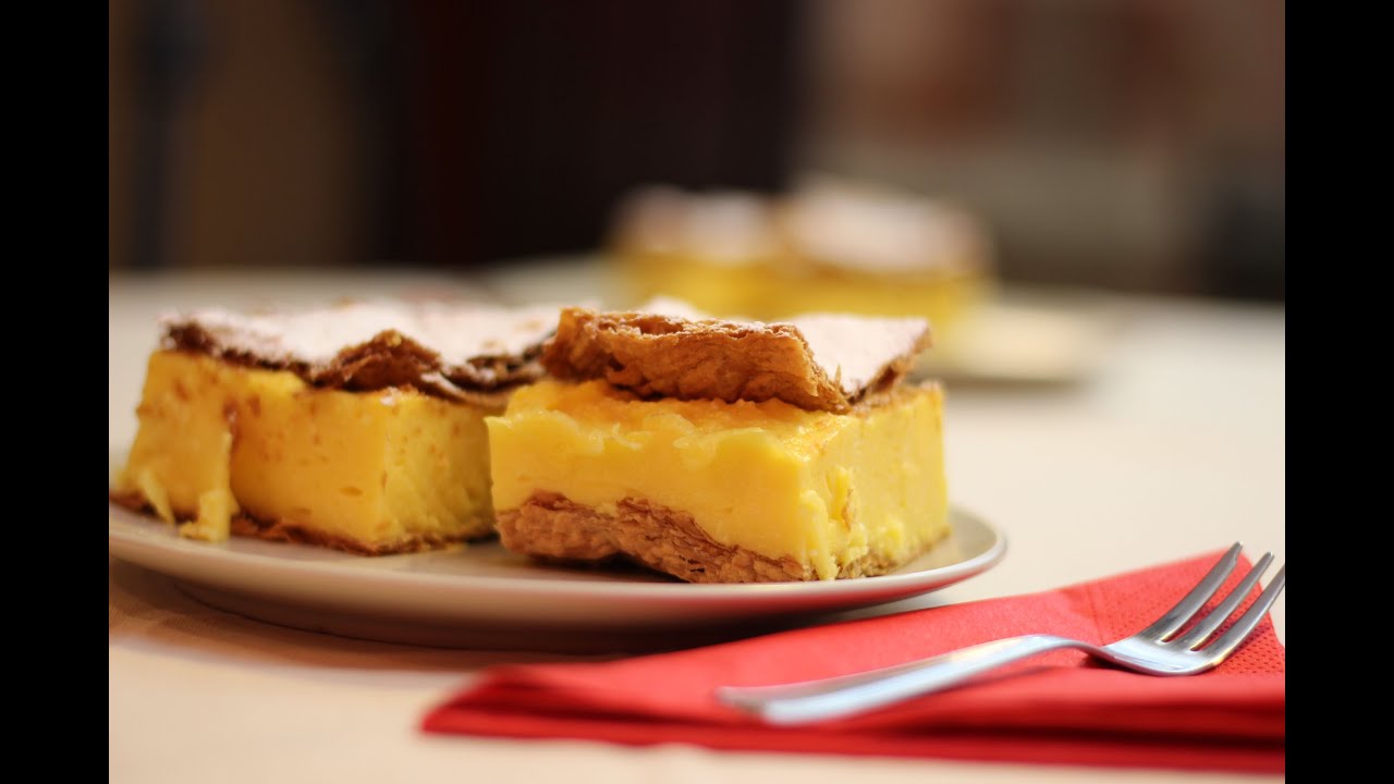 Samoborske kremšnite - Cremeschnitte, custard cake from Samobor - YouTube