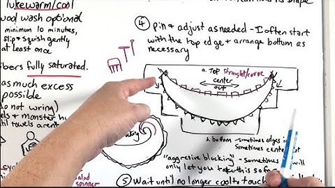 Wet Blocking a Crescent Shawl
