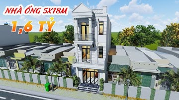 Mẫu Nhà Ống ĐẸP CHÁY PHỐ 5x18M Chi Phí 1.6 TỶ Phong Cách Tân Cổ Điển Hiện Đại Tại Hưng Yên