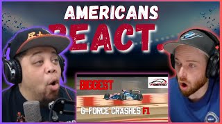 AMERICAN REACT TO FORMULA 1 BIGGEST G-FORCE CRASHES AND HIGH IMPACT || REAL FANS SPORTS