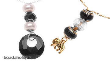 How to Make a Quick and Easy Stacked European Style Large Hole Bead Necklace