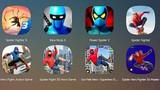 Spider Fighter 3,Blue Ninja X,Power Spider 2,Spider Fighter,Hero Fight Action Game,Spider Fight 3D screenshot 5