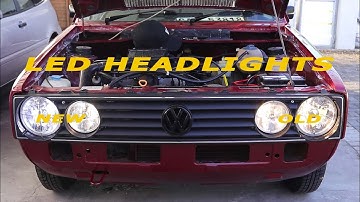 Mk1 Golf Budget Build | LED HEADLIGHTS installation