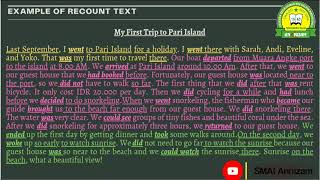 Recount Text (Speaking Activity)