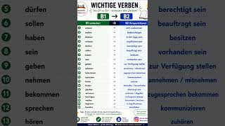 🇩🇪Improve your German vocabulary B1 ➜ B2 important verbs✨️Save & follow@deutschbridge.daily 💛