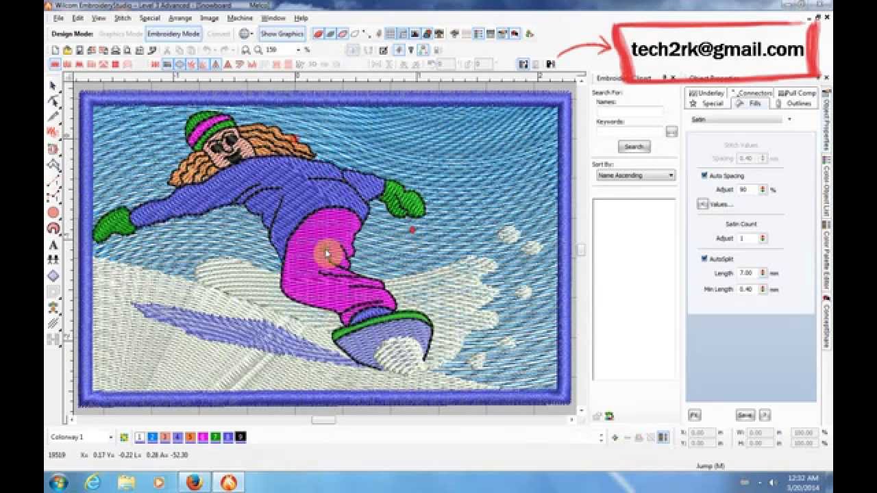 Embroidery Studio e1.5 ( level 3 ) YouTube