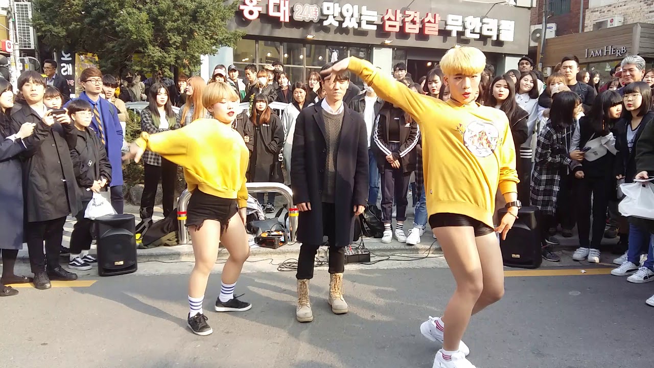 2018.3.24&걷고싶은거리&홍대&뜻밖의양꼬치앞&버스킹&댄스팀&템테이션X레드크루X열여덟&by큰별