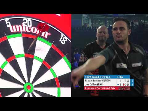 SENSATIONAL GAME! Raymond van Barneveld v Joe Cullen - European Darts Grand Prix third round