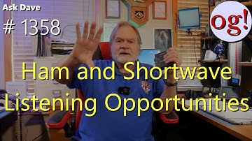 Ham and Shortwave Listening Opportunities (#1358)