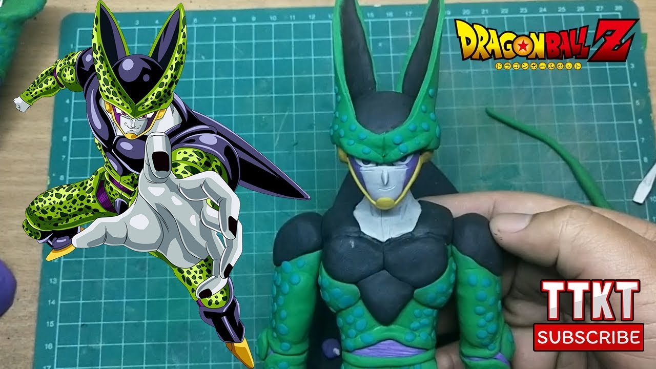 cell dbz เซลล์ (dragon ball z) – Polymer Clay Tutorial - YouTube