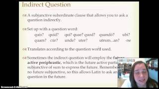 Ch. 30: Perfect/Pluperfect Subjunctive/Indirect Question