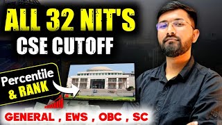 🔥All NIT CSE Cutoff 2026 | Percentile & Rank (Gen, EWS, OBC, SC, ST) | AI & HS Quota