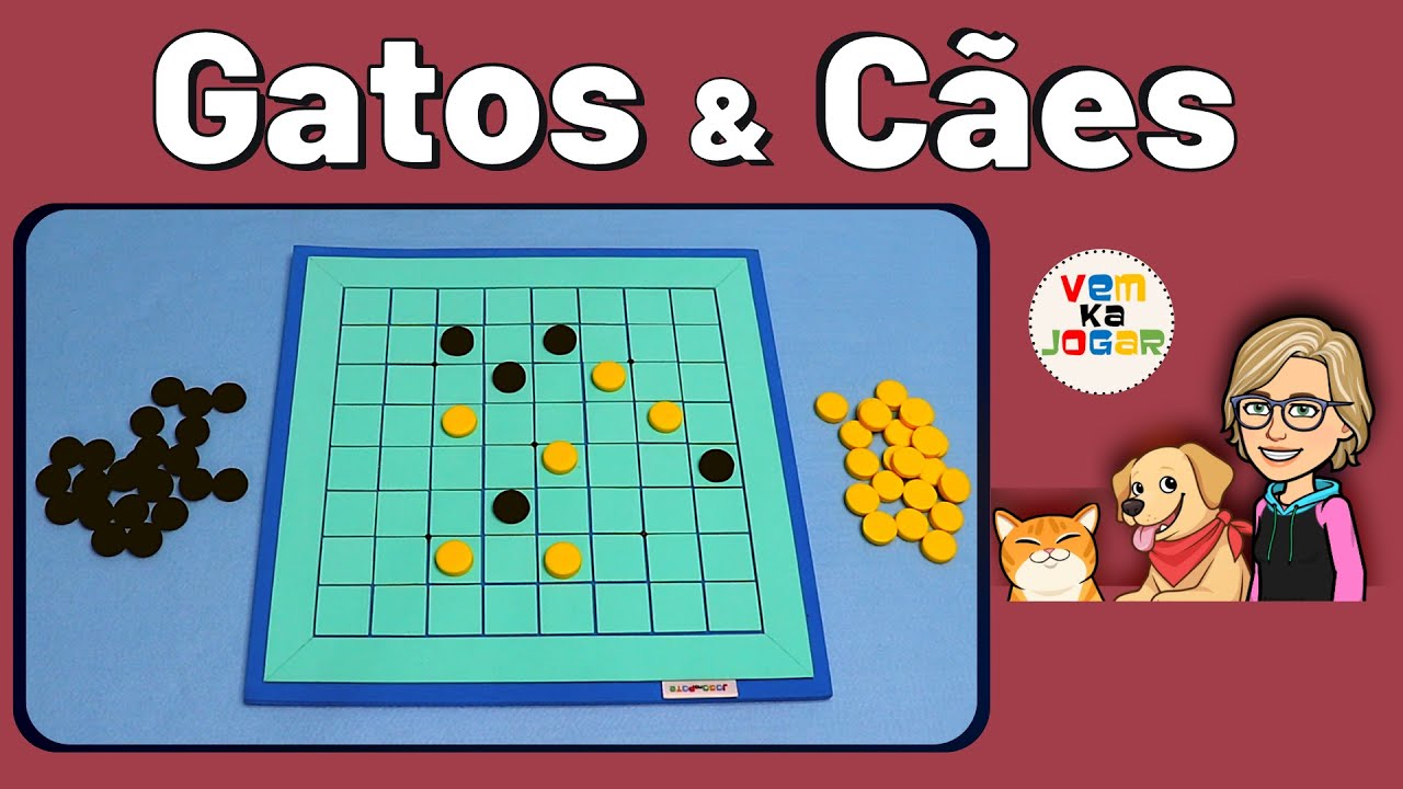 jogo dos Gatos e Cães,jogos educativos de tabuleiro, jogo matematico -  escolas